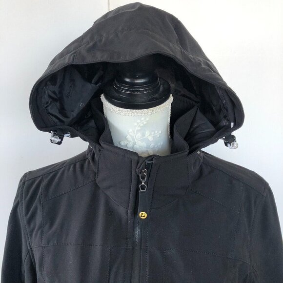 KILLTEC Black All-Weather Jacket Softshell 3/4 length detach hood Water Resist S - Picture 7 of 16